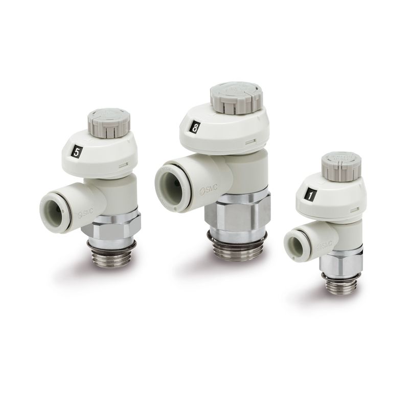 AS□201FS 目盛付スピードコントローラ エルボタイプ メータアウト