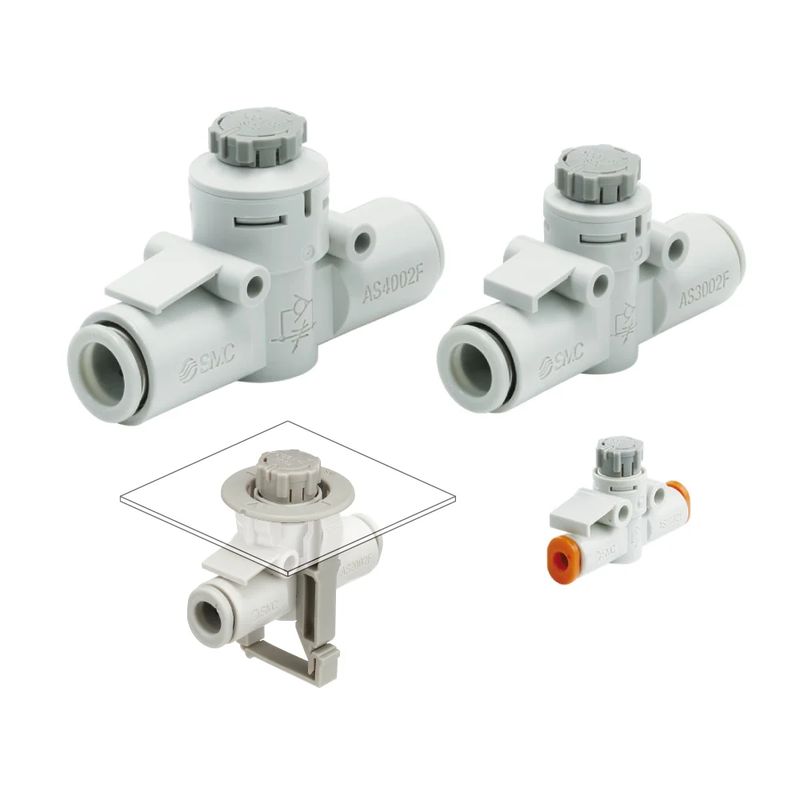 AS□002F-□A プッシュロック式スピードコントローラ インラインタイプ