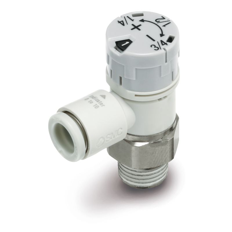 AS□201FS-□-□A 小型目盛付スピードコントローラ エルボタイプ メータアウト