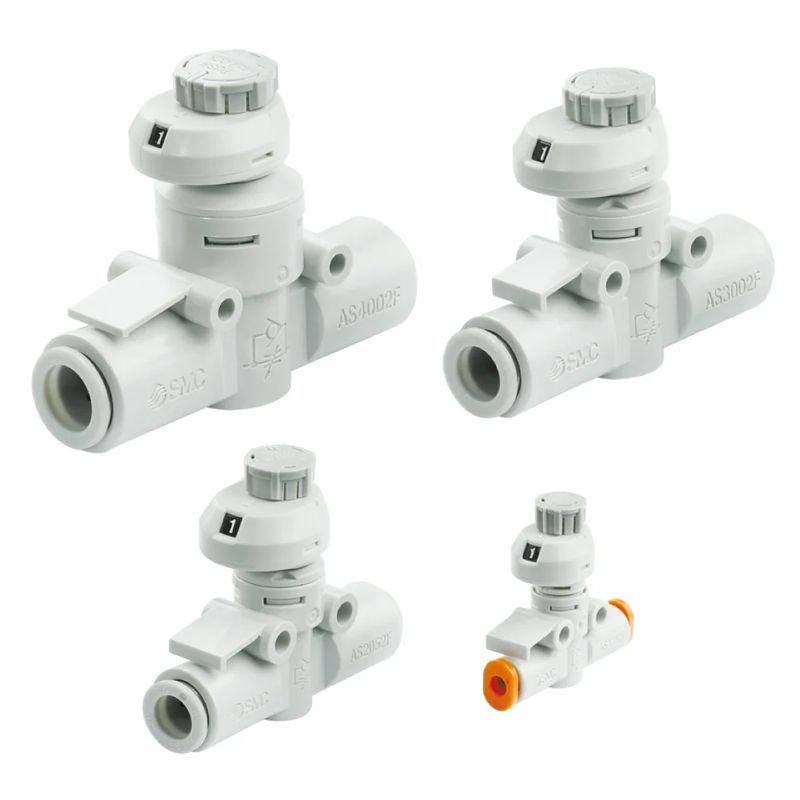 AS□002FS-□ 目盛付スピードコントローラ インラインタイプ