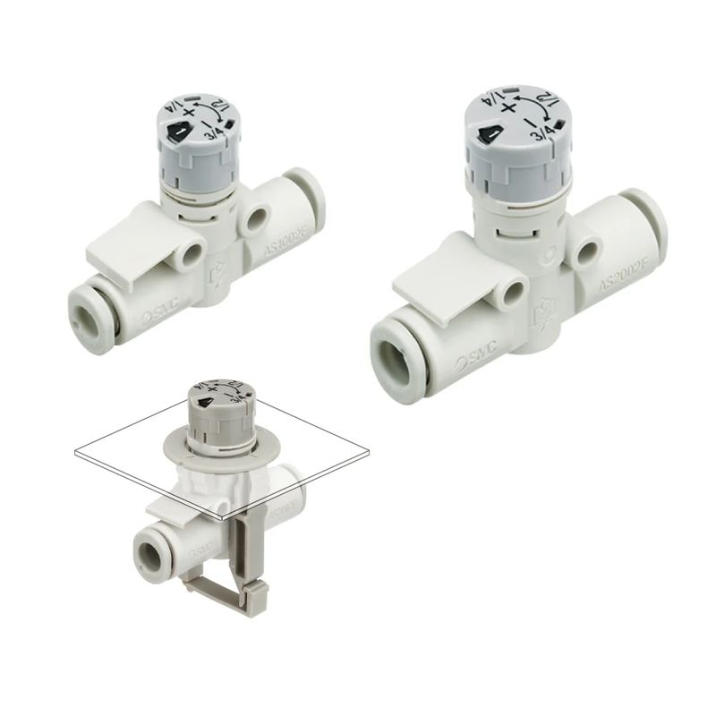 AS□002FS-□A 小型目盛付スピードコントローラ インラインタイプ