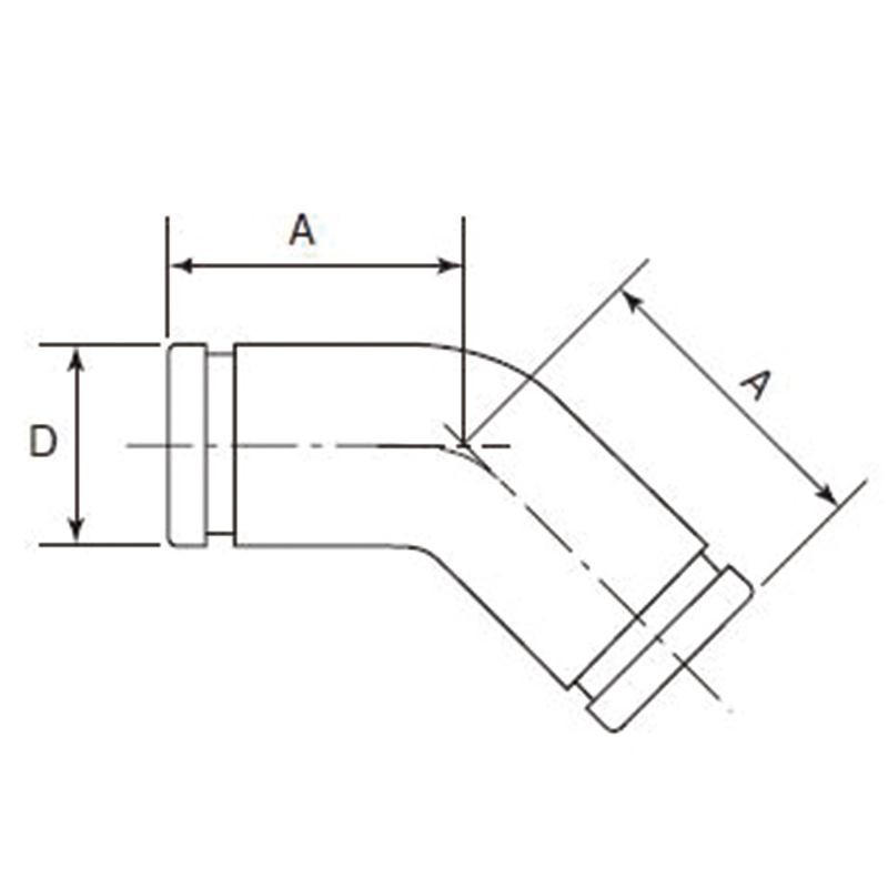 SUS304 �n�E�W���O�p45°�G���{�iHA-45�j