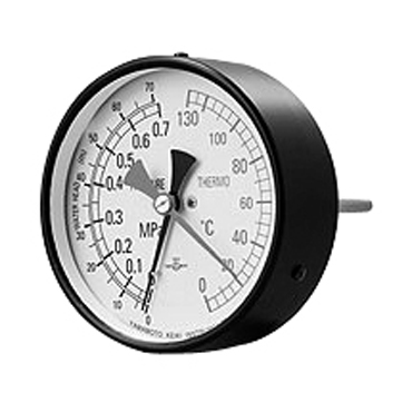 山本計器 1.5Mpa 130℃ T型水高計 100φ