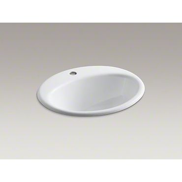 KOHLER K-2905-1-0 ファーミントン ドロップイン 1H 洗面シンク