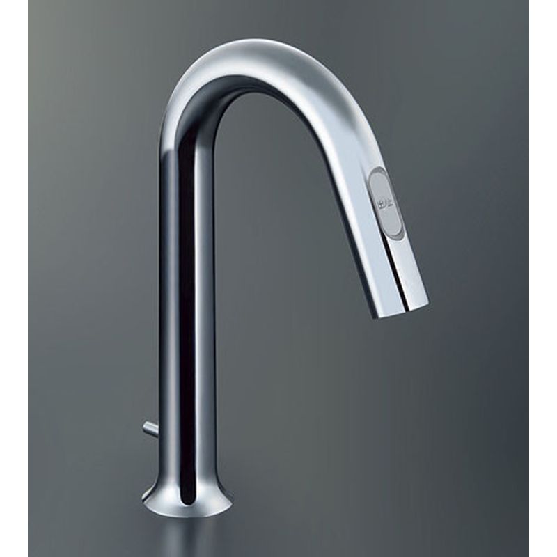 AM-311TV1 サーモスタット付自動水栓 オートマージュ グースネックタイプ 手動スイッチ付